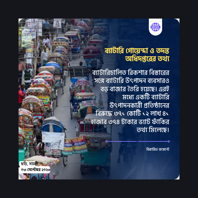 ব্যাটারি সিন্ডিকেট নিউজ ফটোকার্ড টেমপ্লেট প্রিভিউ